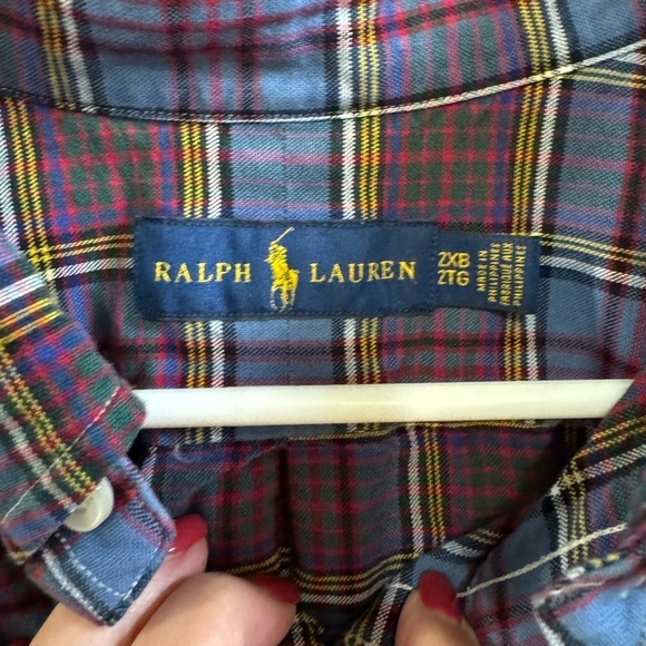Men's Ralph Lauren Plaid Long Sleeve Oxford Work Shirt. Big & Tall. Size 2XB - Picture 3 of 6